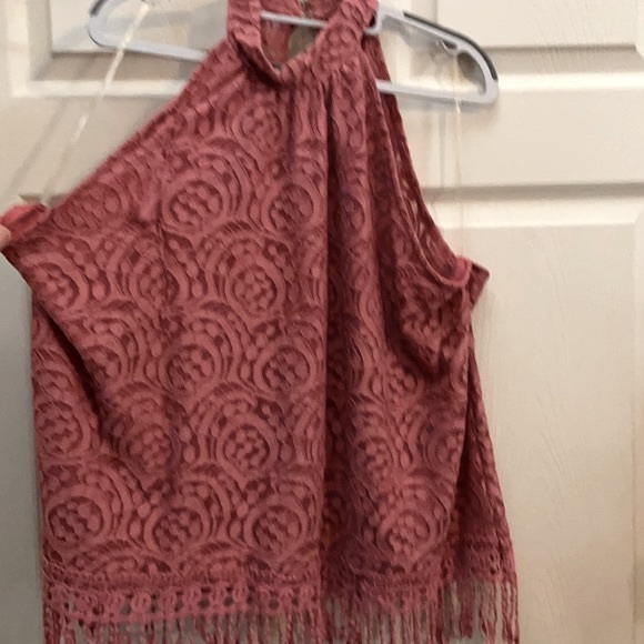 NWOT Rue 21+ Dusty Rose High-Neck Dressy Tank, 2x - Picture 2 of 6